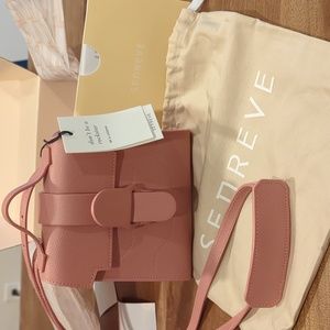 New Senreve Mini Alluna in Mauve Pebbled leather